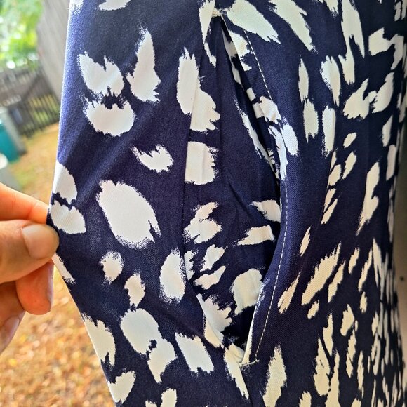 LA BLANCA Tides V-Neck Swim Tunic Cover-Up  Small  Indigo /White - Picture 5 of 8